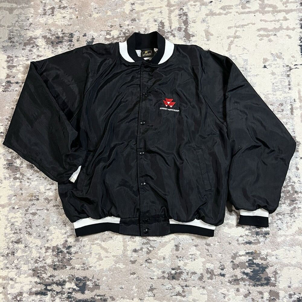 MASSEY FERGUSON Nylon Jacket Sz XL Farming Tractor K Products Made In USA